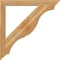 Ekena Millwork Funston Traditional Rough Sawn Bracket w/ Offset Brace, Western Red Cedar, 6"W x 46"D x 46"H BKT0604X46X46FST01RWR - alternate 3